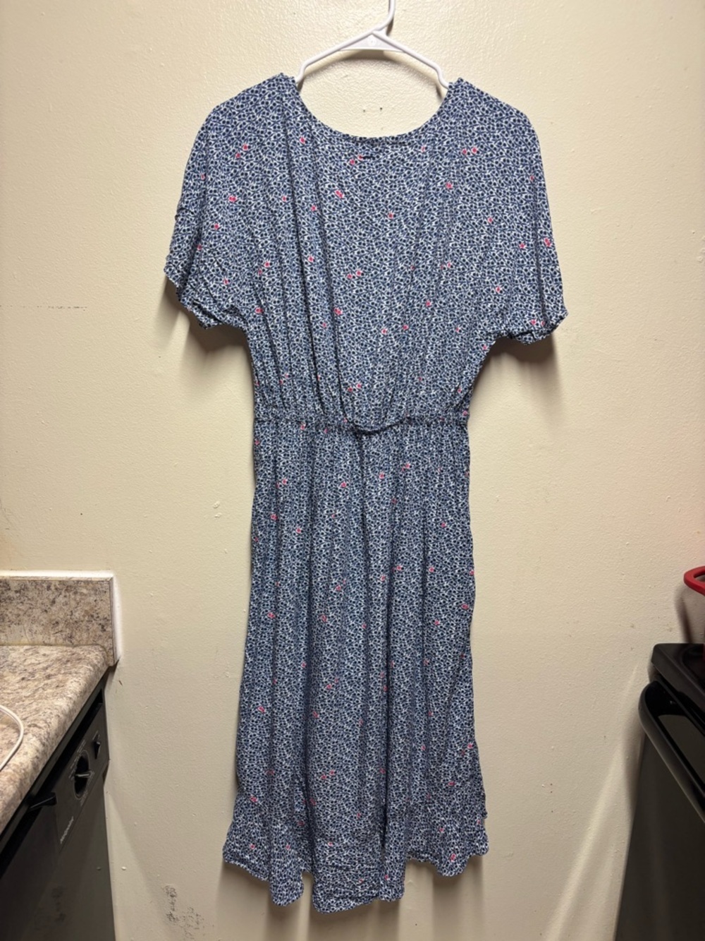 j.Crew Mercantile V-neck high-low ruffle-hem dress xs floral print - Picture 5 of 8